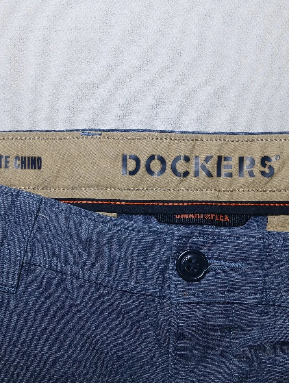 Dockers Smart Flex Mens Ultimate Slim Fit Chino Pants 32X28 Slate Blue